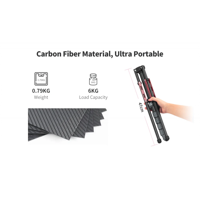 Штатив Ulanzi Full carbon fiber Multifunctional portable light tripod (UV-2784 MT-49)