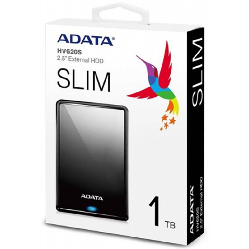 Зовнішній жорсткий диск PHD External 2.5'' ADATA USB 3.2 Gen. 1 DashDrive Classic HV620S 1TB Slim Black