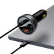 Автомобільний зарядний пристрій Baseus Digital Display PD3.1 Dual Fast Charger Car Charger U+C 140W Set Obsidian Black (With Superior Series Fast Char