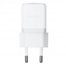 Мережевий зарядний пристрій Baseus Palm Fast Charger 1C 20W EU Moon White (with Baseus Mini White Cable USB-C to USB-C 60W (20V/3A) 1m Moon White)