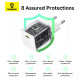 Мережевий зарядний пристрій Baseus Palm Fast Charger 1C 20W EU Moon White (with Baseus Mini White Cable USB-C to USB-C 60W (20V/3A) 1m Moon White)