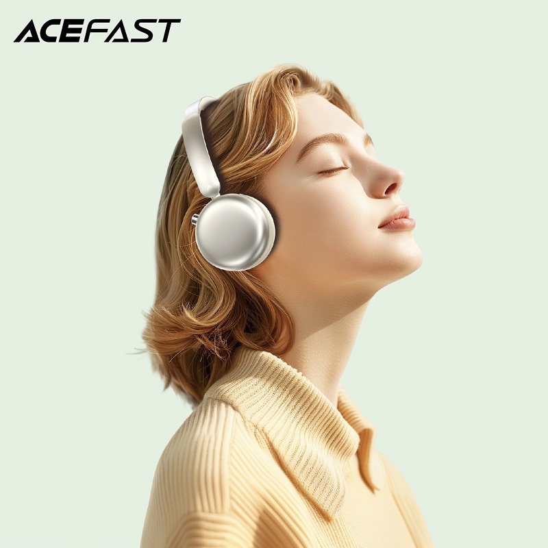 Бездротові накладні навушники ACEFAST H8 active noise cancelling wireless headset Silver