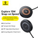Бездротовий зарядний пристрій Baseus Simple Mini4 Magnetic Wireless Charging Stand Qi2 15W Universal Explorer Edition Cosmic Black