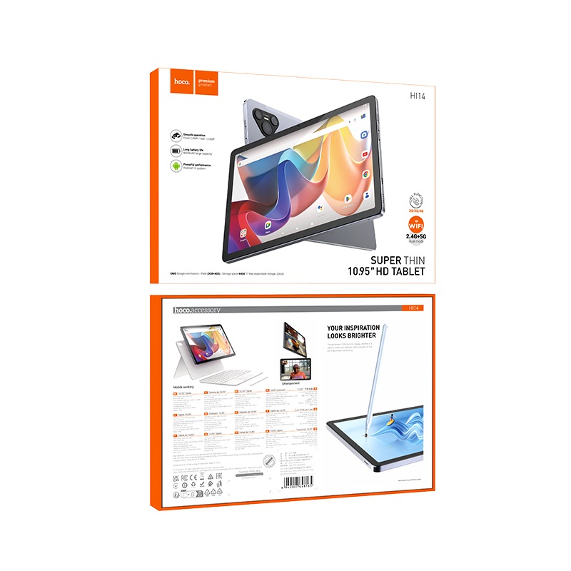 Планшет HOCO HI14 10.95-inch calling tablet PC (Europe Asia and Africa) Starry Gray