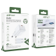 Мережевий зарядний пристрій з кабелем ACEFAST A73 mini PD20W GaN single USB-C charger set (C3-03) White