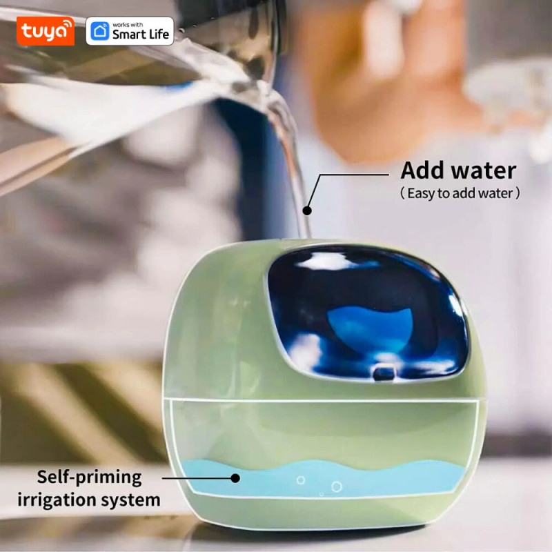 Інтерактивний розумний горщик для рослин Ivy Smart Planter Tuya AI, Yellow