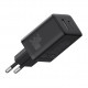 Мережевий зарядний пристрій Baseus Cube Fast Charger C+U 30W EU Cluster Black