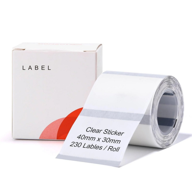 Етикетки NIIMBOT TT40*30-230 Clear For B1/B21/B3S (A2G88318801)