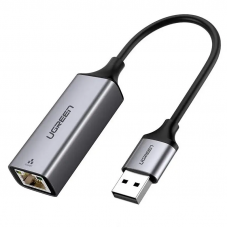 Хаб UGREEN USB to RJ45 Ethernet Adapter Aluminum Case (Space Gray)