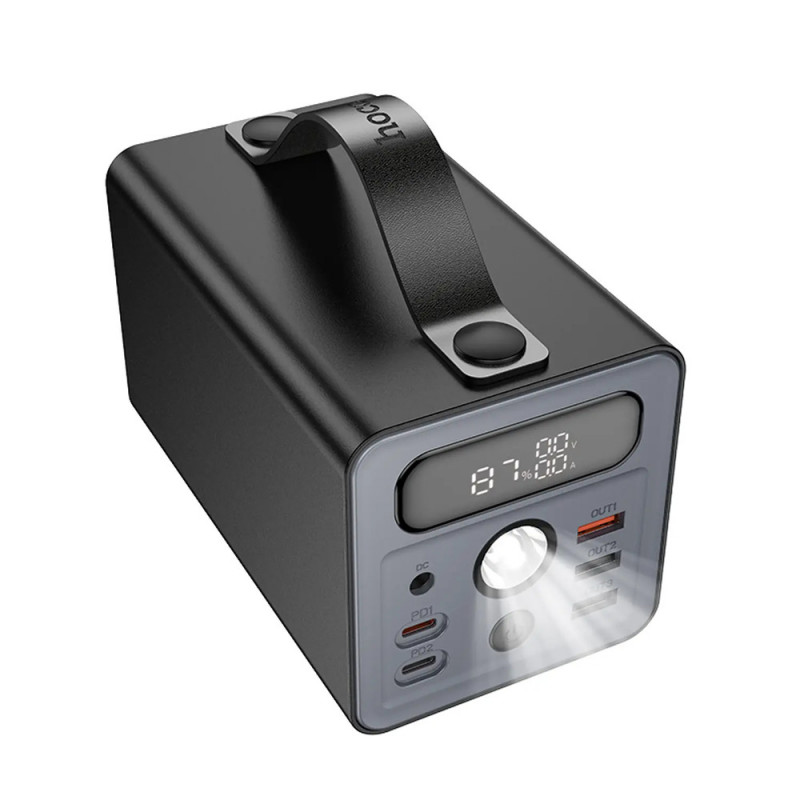 Зовнішній акумулятор HOCO J138 Distant 22.5W+PD20W+DC12V multi-function power bank (60000mAh) Black