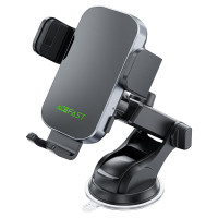 Автотримач для телефона з БЗП ACEFAST D53 wireless charging car holder with electric clamp for dashboard Black