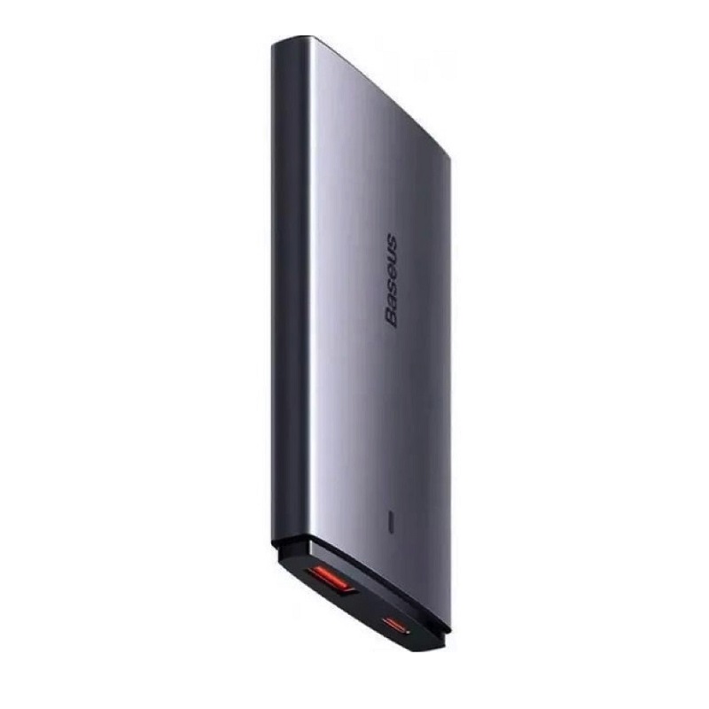 Мережевий зарядний пристрій з  кабелем Baseus GaN5 Pro Ultra-Slim Fast Charger C+U 65W Gray((With Mini White Cable C to C 100W(20V/5A) 1m Black)