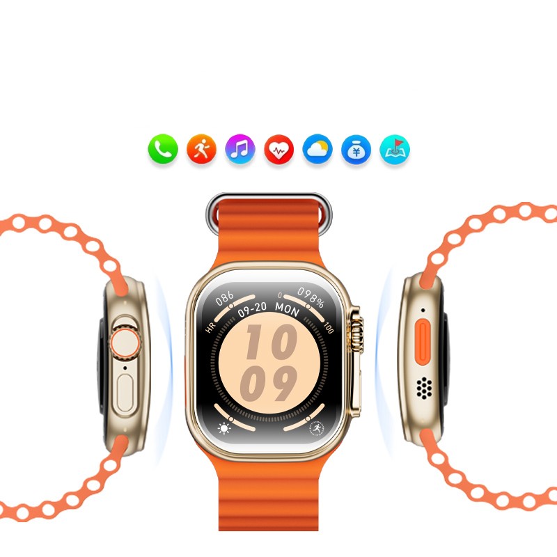 Смарт-годинник W&O X10 Ultra 3 49mm. 300 mAh. IP67 Gold