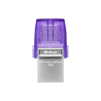 Флеш-накопичувач Kingston USB 3.2 DT microDuo 3C 64GB (Type-A/Type-C) (200Mb/s)