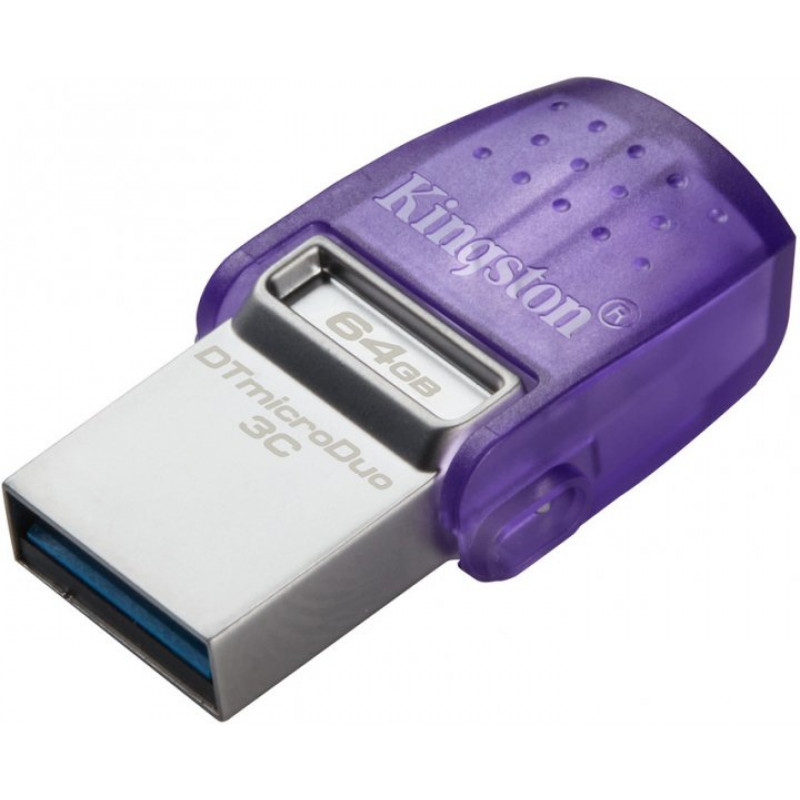 Флеш-накопичувач Kingston USB 3.2 DT microDuo 3C 64GB (Type-A/Type-C) (200Mb/s)