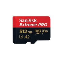SanDisk Extreme Pro A2 512Gb Class 10 V30 microSDXC (UHS-1 U3) Memory Card (R200MB/s,W140MB/s) (adapter)