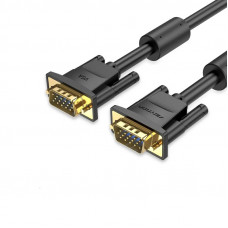 Кабель Vention VGA(3+6) Male to Male Cable with ferrite cores 5M Black (DAEBJ)