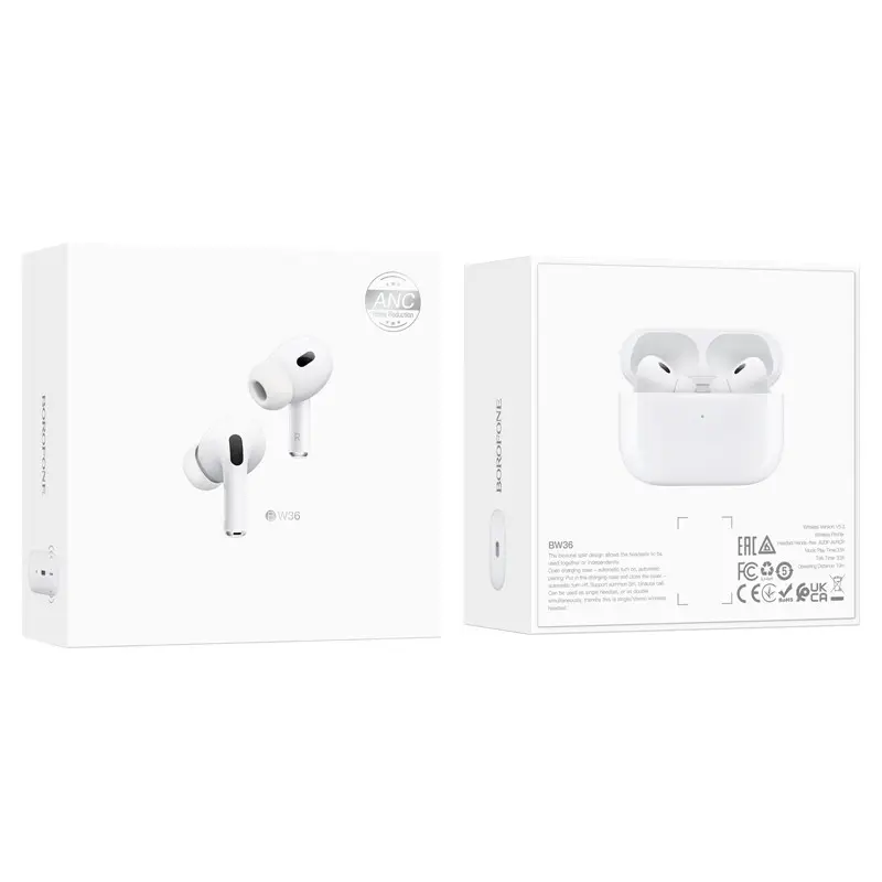 Бездротові навушники BOROFONE BW36 True wireless ANC noise reduction BT headset White