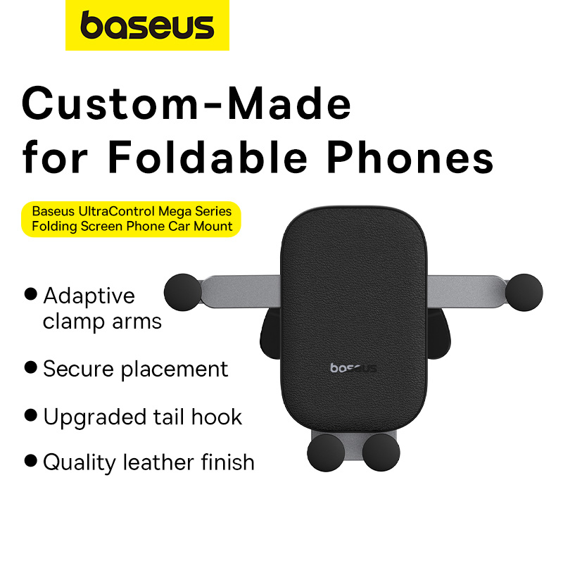 Автотримач для телефона Baseus UltraControl Mega Series Folding Screen Phone Car Mount Cluster Black