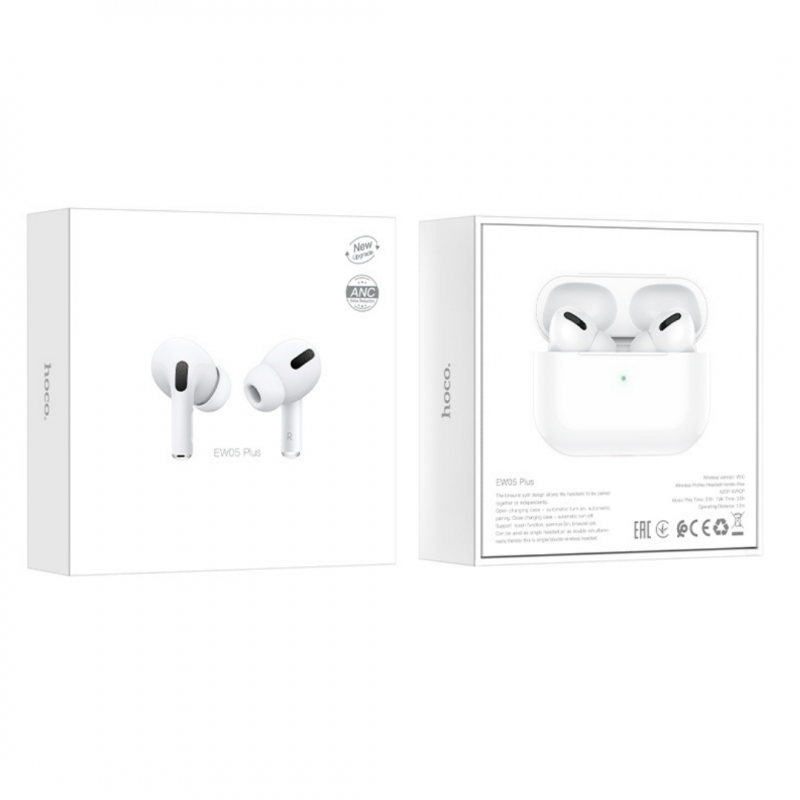 Бездротові навушники HOCO EW05 Plus Active noise cancelling true wireless BT headset White