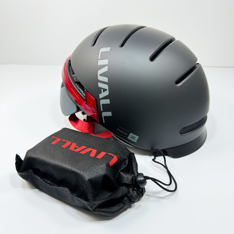 Захисний шолом Livall BH51M NSO (L) Black (57-61см), акустика JBL, мікрофон, сигнали поворотів та стопів, додаток, пульт BR80, застібка, Bluetooth