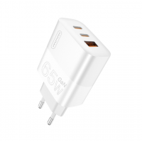 Мережевий зарядний пристрій WUW-C199 PD65W+PD20W+QC18W GaN C white