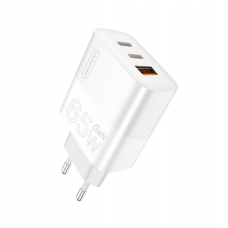 Мережевий зарядний пристрій WUW-C199 PD65W+PD20W+QC18W GaN C white