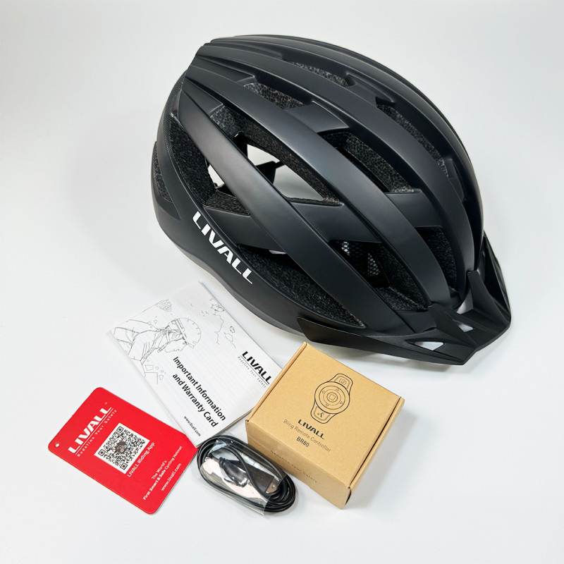 Захисний шолом Livall MT1 NEO (L) Black (58-62см), акустика, мікрофон, сигнали поворотів та стопів, додаток, пульт BR80, Bluetooth