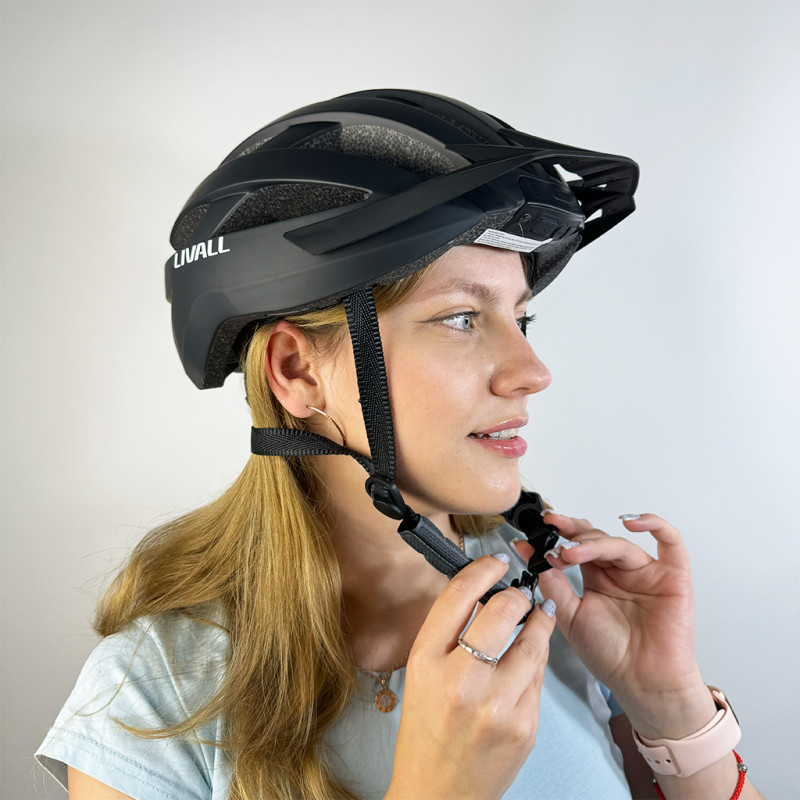 Захисний шолом Livall MT1 NEO (L) Black (58-62см), акустика, мікрофон, сигнали поворотів та стопів, додаток, пульт BR80, Bluetooth