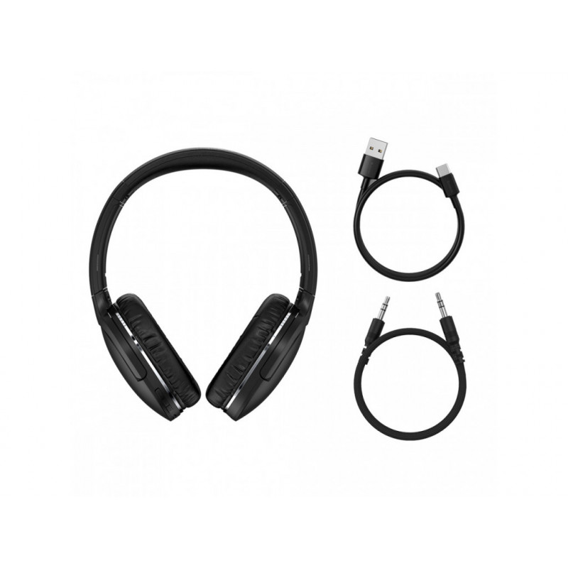 Бездротові накладні навушники Baseus Encok Wireless headphone D02 Pro Black (2022 Edition)