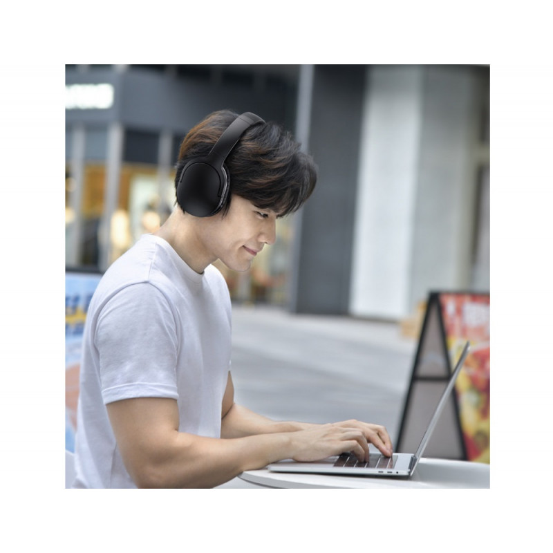 Бездротові накладні навушники Baseus Encok Wireless headphone D02 Pro Black (2022 Edition)