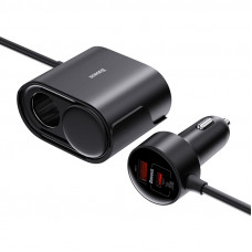 Автомобільний зарядний пристрій Baseus High Efficiency Pro 1-for-2 Car Cigarette Lighter 30W Cosmic Black
