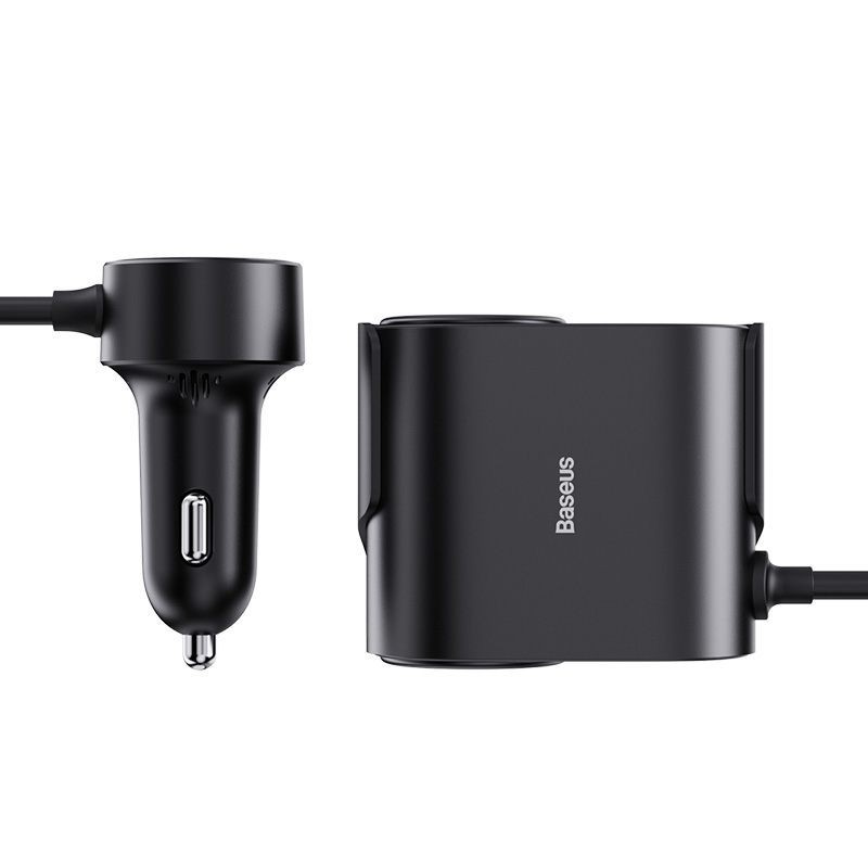 Автомобільний зарядний пристрій Baseus High Efficiency Pro 1-for-2 Car Cigarette Lighter 30W Cosmic Black