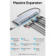 USB-хаб Vention Multi-function USB-C to HDMI/VGA/USB-C Gen 1/USB 3.0x2/USB 2.0/RJ45/SD/TF/TRRS 3.5mm/PD Docking Station 0.25m